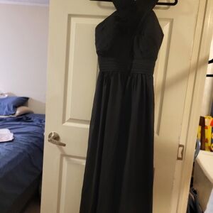 Elegant Black Chiffon Evening Gown